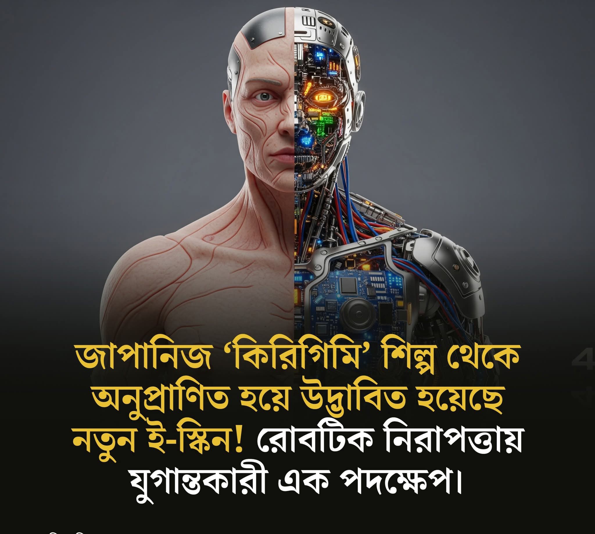 জাপানিজ ‘কিরিগিমি’ শিল্প থেকে অনুপ্রাণিত হয়ে উদ্ভাবিত হয়েছে নতুন ই-স্কিন! রোবটিক নিরাপত্তায় যুগান্তকারী এক পদক্ষেপ।