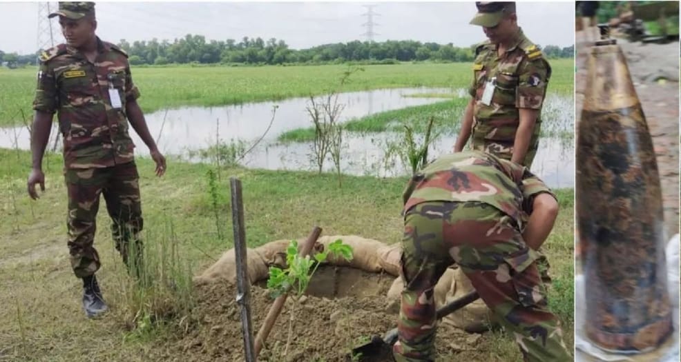ঘুঙুর নদীতে মাছ ধরতে গিয়ে মিলল মর্টার শেল, সেনাবাহিনীর বোম্ব ডিসপোজাল ইউনিটের নিরাপদ নিষ্ক্রিয়করণ