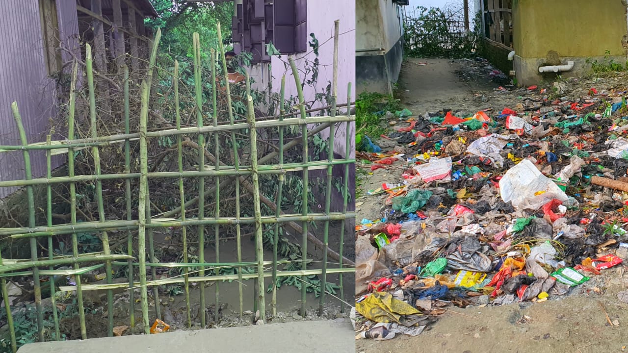 মাধবপুরে পারিবারিক বিরোধে পুরনো রাস্তা আটকে দিল প্রতিপক্ষ