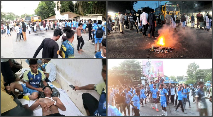 দেবীগঞ্জ উপজেলায় আন্তঃবিদ্যালয় ফুটবল নিয়ে শিক্ষার্থীদের মধ্যে সংঘর্ষে শিক্ষকসহ আহত ১৮ জন