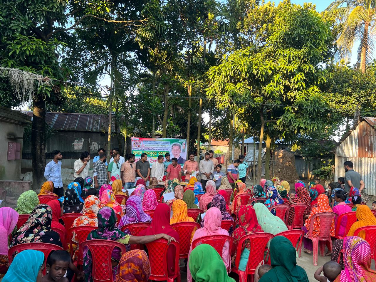 ধর্মপাশায় সদরে মাহবুবুর রহমানের পক্ষে উঠান বৈঠক