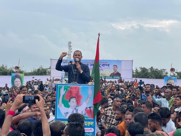 সুনামগঞ্জ-১ আসনের সম্ভাব্য প্রার্থী কামরুজ্জামান কামরুলের সমর্থনে তাহিরপুরে গণসমাবেশ