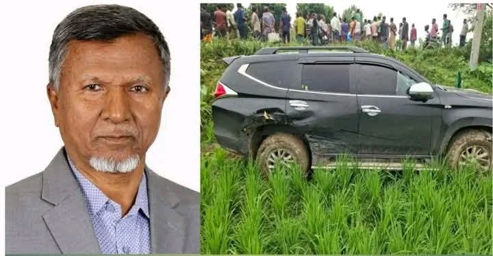 বগুড়ার শিবগঞ্জে দুর্ঘটনায় জনপ্রশাসন প্রতিমন্ত্রীর গাড়ি !