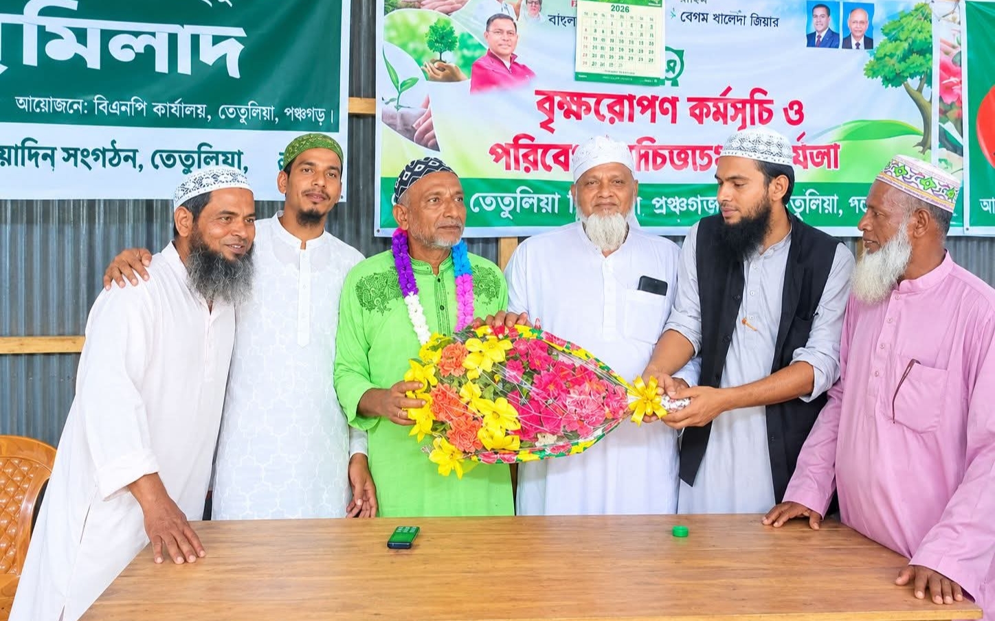 প্রেসক্লাবের সভাপতি সোহবার আলী কে তেতুলিয়ায় বিএনপি আলেম-ওলামাদলের সংবর্ধনা