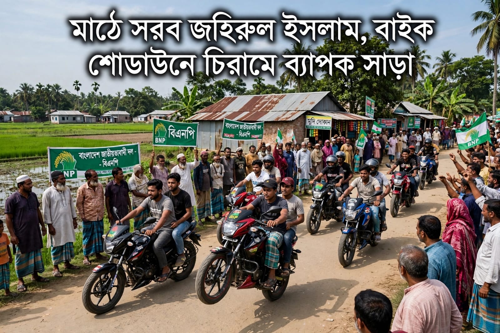 মাঠে সরব জহিরুল ইসলাম, বাইক শোডাউনে চিরামে ব্যাপক সাড়া